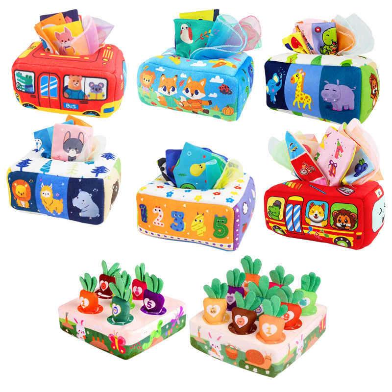 Storage Basket Fabric - Baby Carrot Harvest Game Montessori Toy