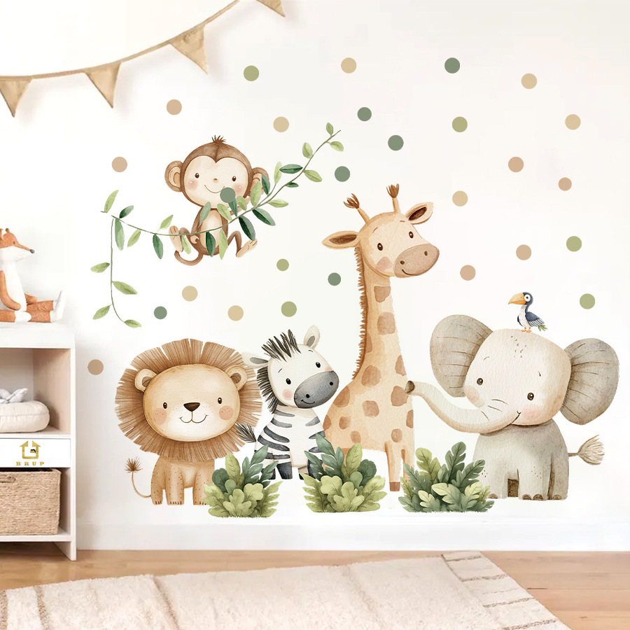 Baby Nursery Set Furniture - Boho Forest Animals Wall Stickers for