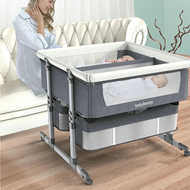 Baby Nursery Furniture - Twin Crib Baby Cot with Removable