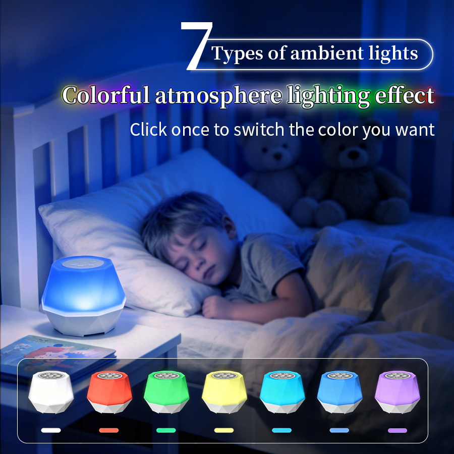 Baby Nursery Colors - 7 Colors White Noise function Night