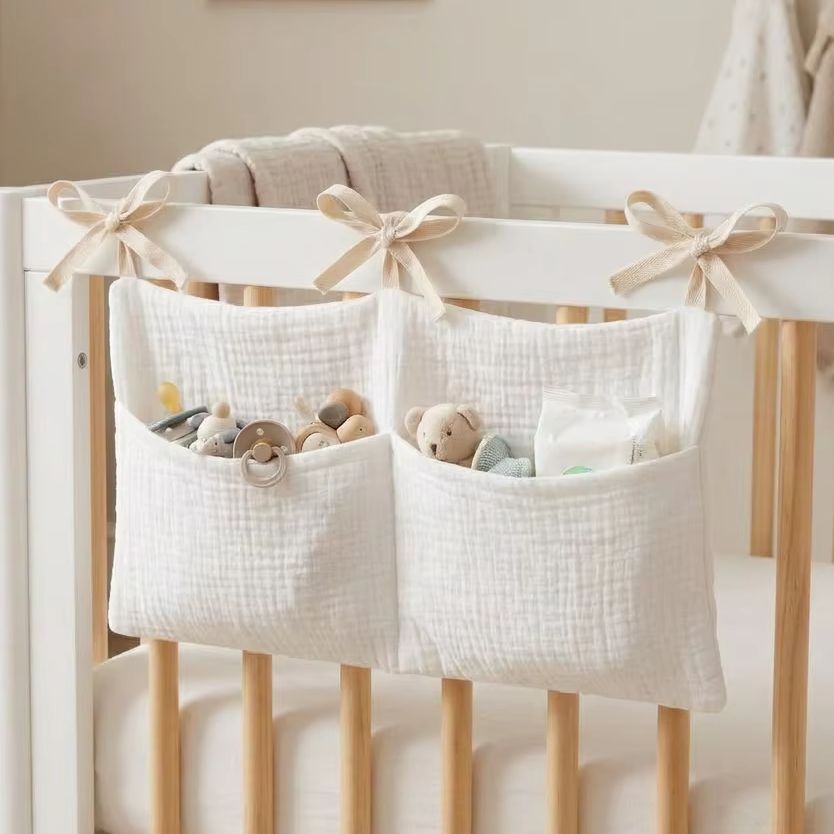 Baby Nursery Organiser - Baby Crib Organizer Hanging Storage Bag