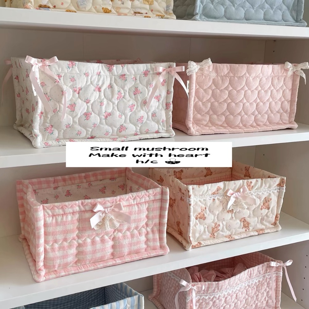 Storage Basket Fabric - Cute Desktop Storage Basket with High