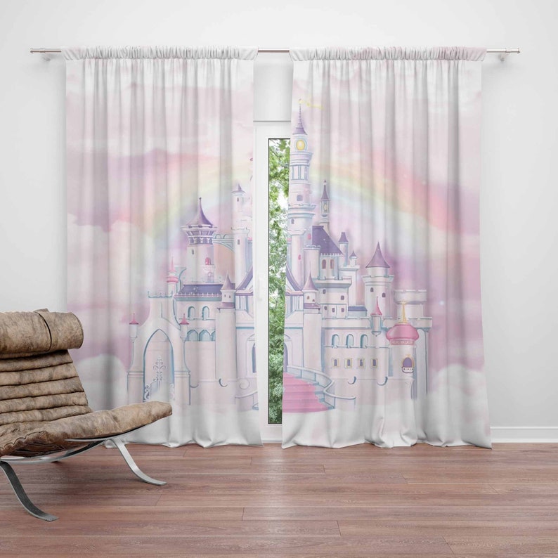 Baby Nursery Blackout Curtains - Princess Castle Nursery Curtain Kids Bedroom