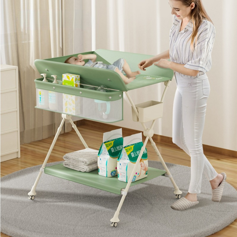 Baby Nursery Furniture - Portable Baby Changing Table with Wheels,Foldable