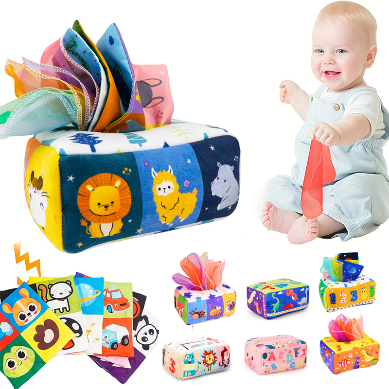 Storage Basket Fabric - Baby Montessori Toy,Magic Tissue Box,Educational Learning