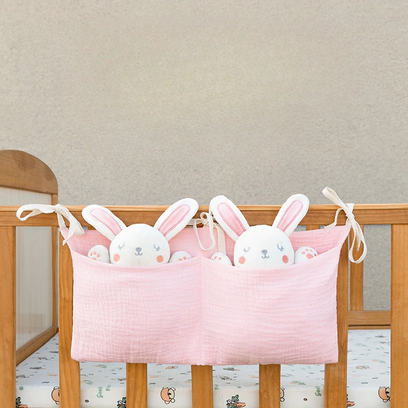 Baby Nursery Organiser - 2Pockets Bedside Hanging Diaper Nursery Organizer
