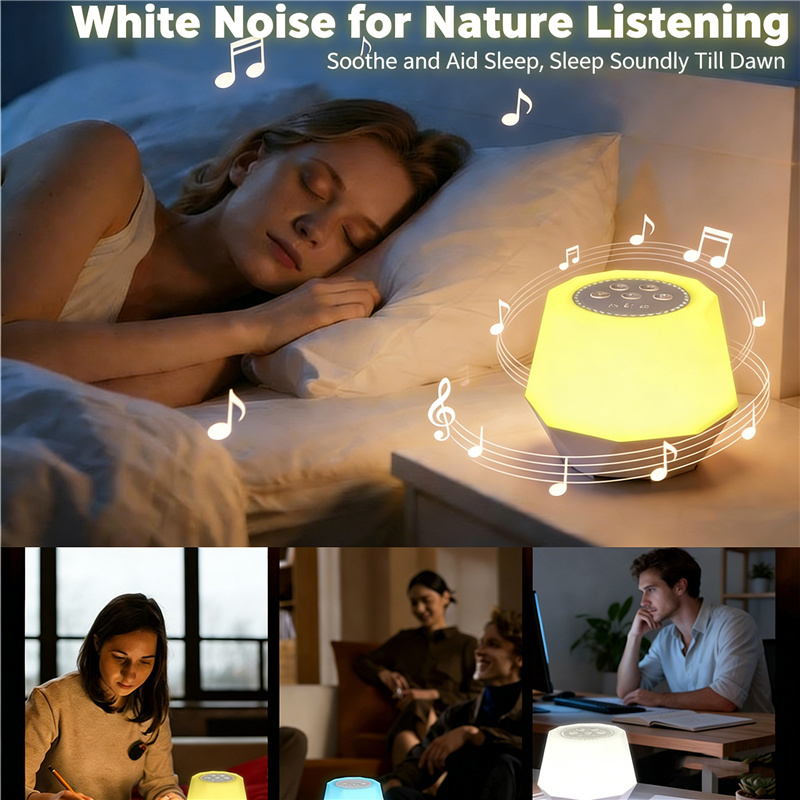 Baby Nursery Colors - White Noise Machine with Night Light