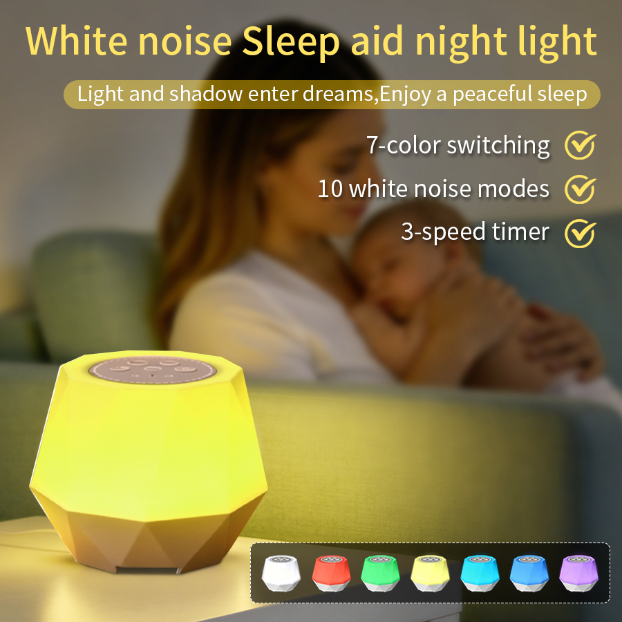 Baby Nursery Colors - White Noise Function Night Light 7