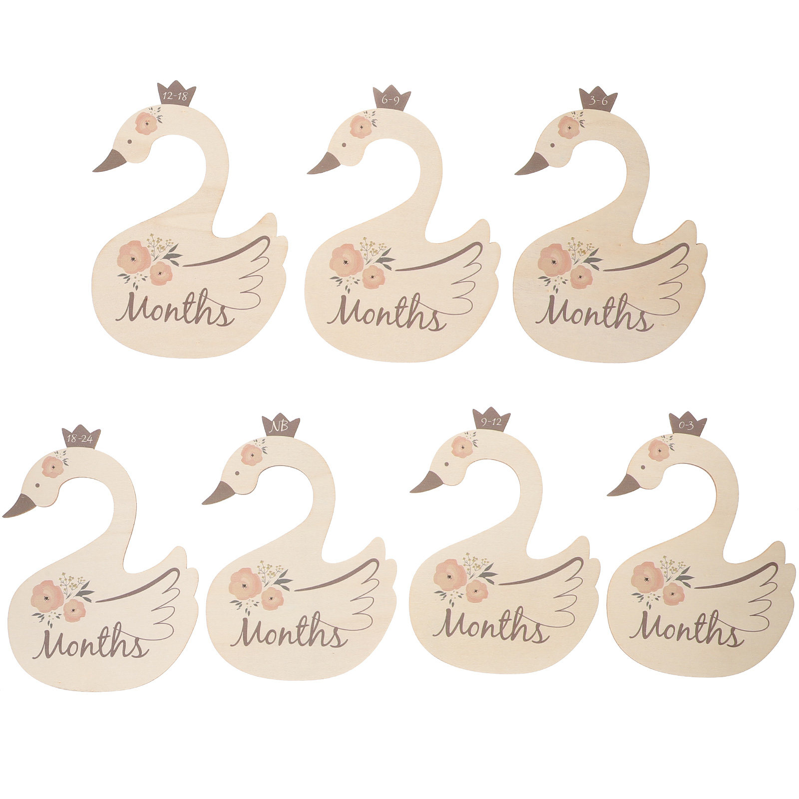 7Pcs Swan Baby Clothes Size Di - огляд і ціна Baby Nursery Wardrobe