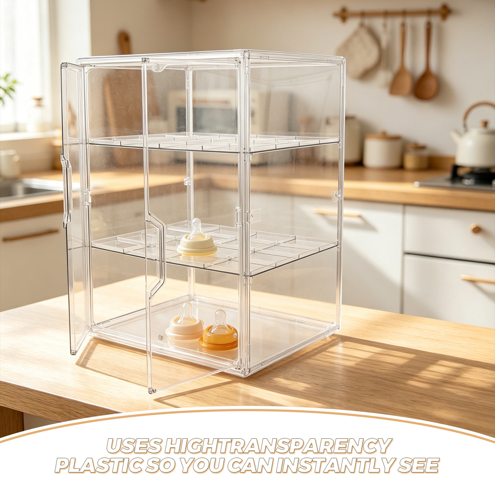 Multi-Layer Clear Baby Bottle  - огляд і ціна Baby Nursery Storage