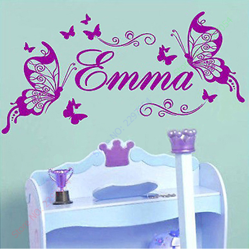 New Butterflies Personalized N - огляд і ціна Baby Nursery Murals