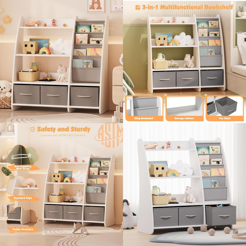 ES Kids Bookshel and Toy Stora - огляд і ціна Baby Nursery Shelves
