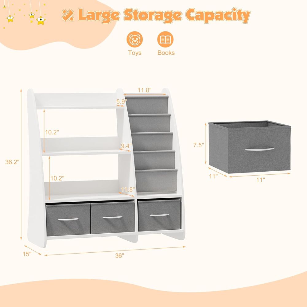 ES Kids Bookshel and Toy Stora - огляд і ціна Baby Nursery Shelves