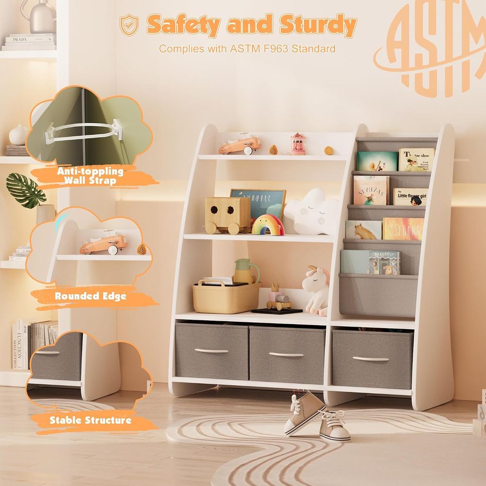 ES Kids Bookshel and Toy Stora - огляд і ціна Baby Nursery Shelves