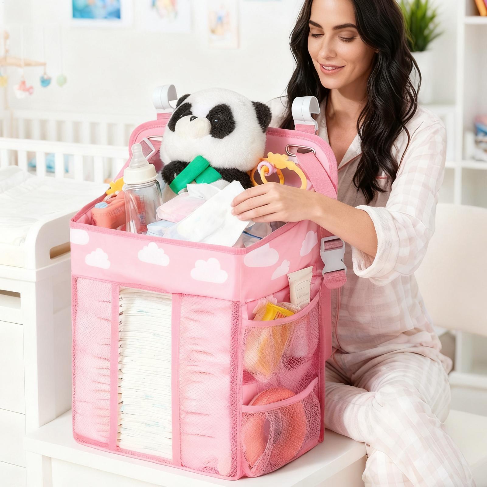 Crib Diaper Organizer Waterpro - огляд і ціна Baby Nursery Storage