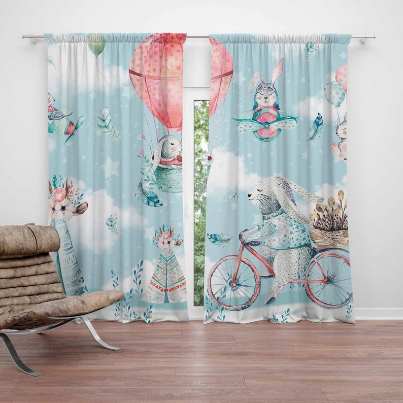 Little Bunny Nursery Curtain K - огляд і ціна Baby Nursery Blackout Curtains