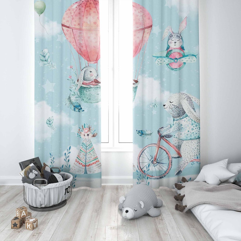 Little Bunny Nursery Curtain K - огляд і ціна Baby Nursery Blackout Curtains
