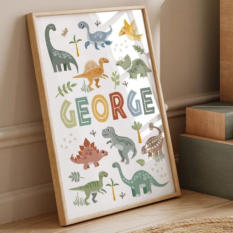 Cute Dinosaur T-Rex Brachiosau - огляд і ціна Baby Nursery Prints