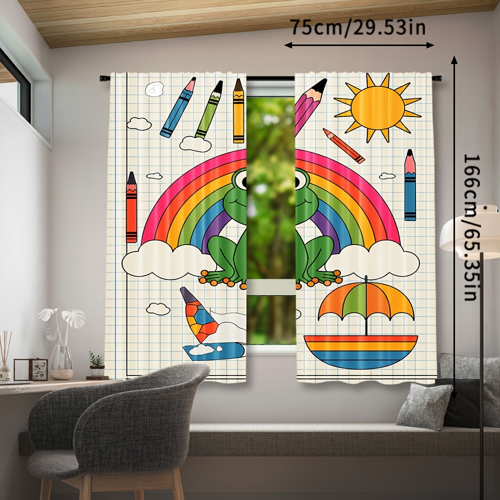 Cute Rainbow Frog Curtain Wind - огляд і ціна Baby Nursery Colors