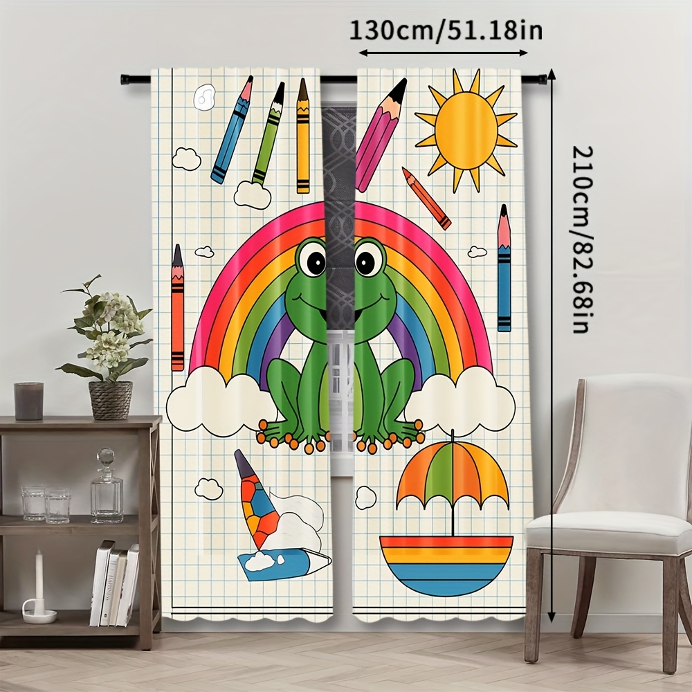 Cute Rainbow Frog Curtain Wind - огляд і ціна Baby Nursery Colors
