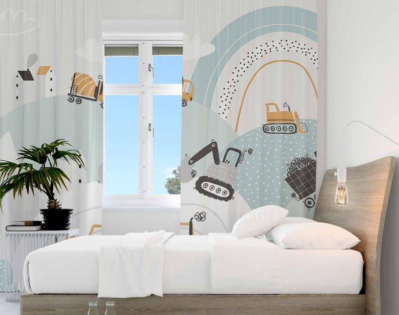 Baby Boy Nursery Curtains Rain - огляд і ціна Baby Nursery Blackout Curtains