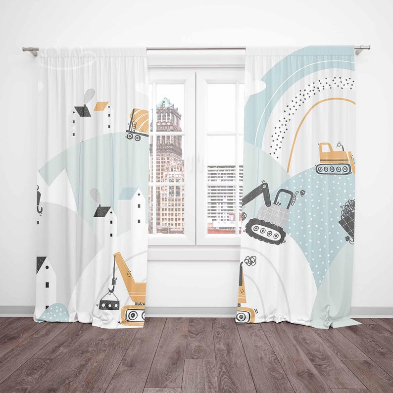 Baby Boy Nursery Curtains Rain - огляд і ціна Baby Nursery Blackout Curtains