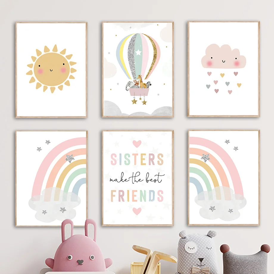 Giraffe Elephant Hot Balloon S - огляд і ціна Baby Nursery Prints
