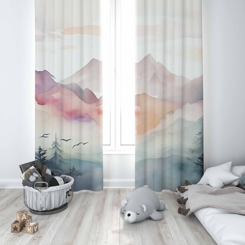 Mountain Forest Nursery Curtai - огляд і ціна Baby Nursery Blackout Curtains