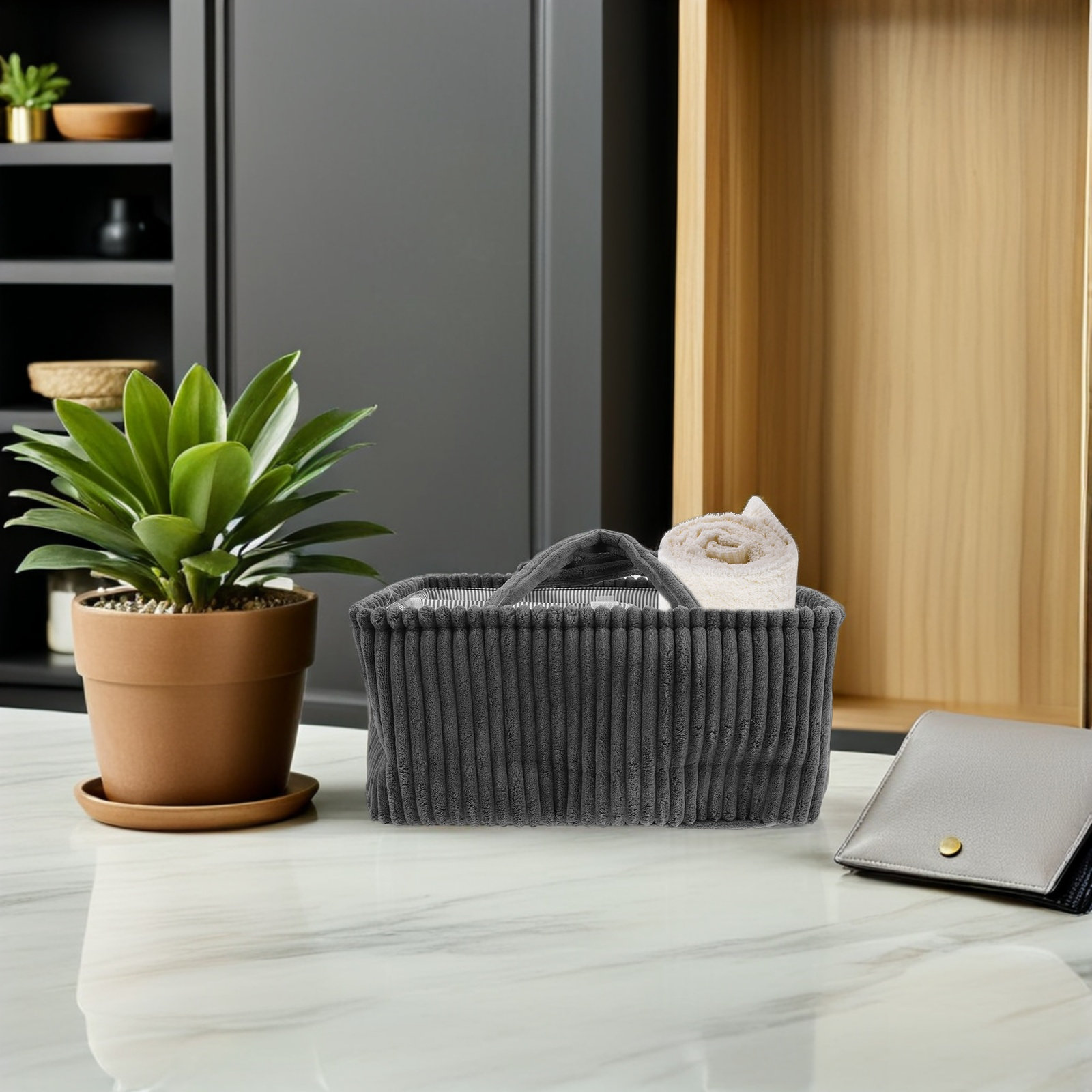 Corduroy Diaper Caddy Storage  - огляд і ціна Storage Basket Fabric