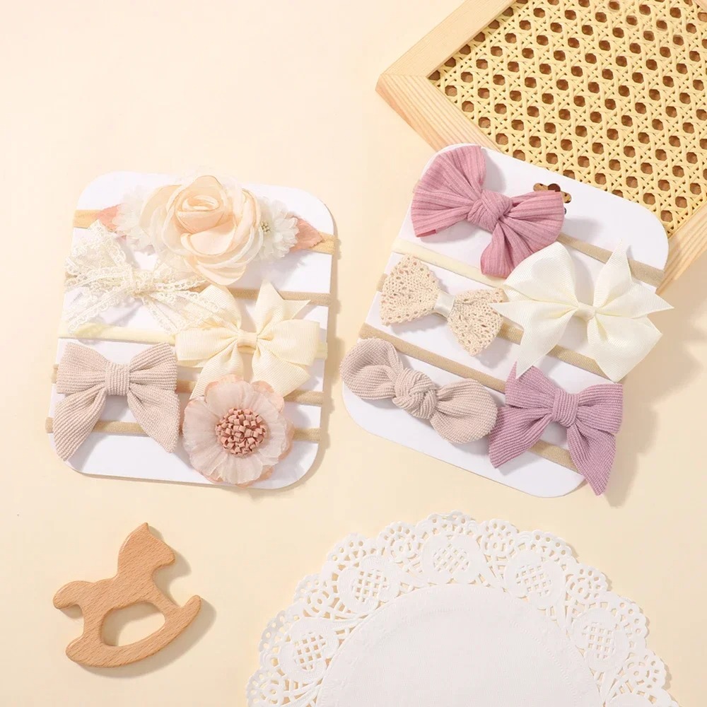 5Pcs Baby Flower Lace Bow Head - огляд і ціна Baby Nursery Set