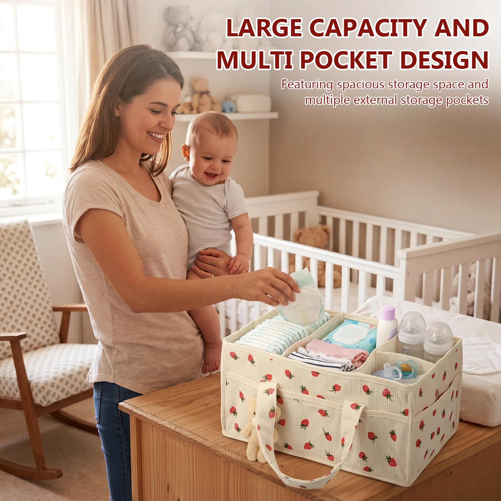 Baby Nappy Wipe Basket Organiz - огляд і ціна Baby Nursery Organiser