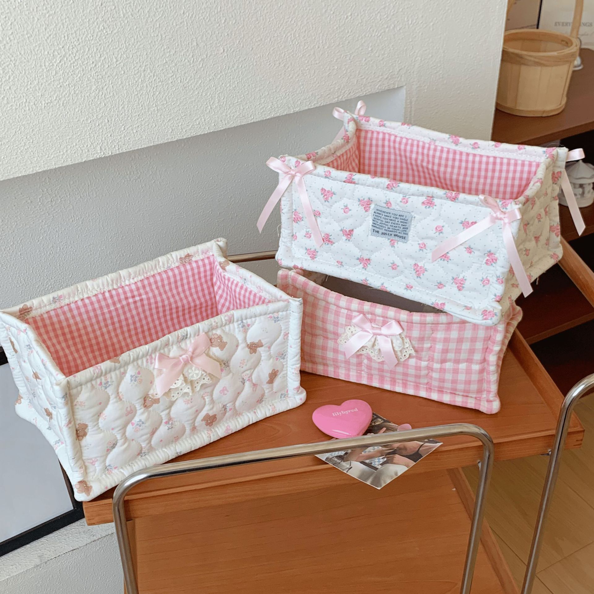 Cute Desktop Storage Basket wi - огляд і ціна Storage Basket Fabric