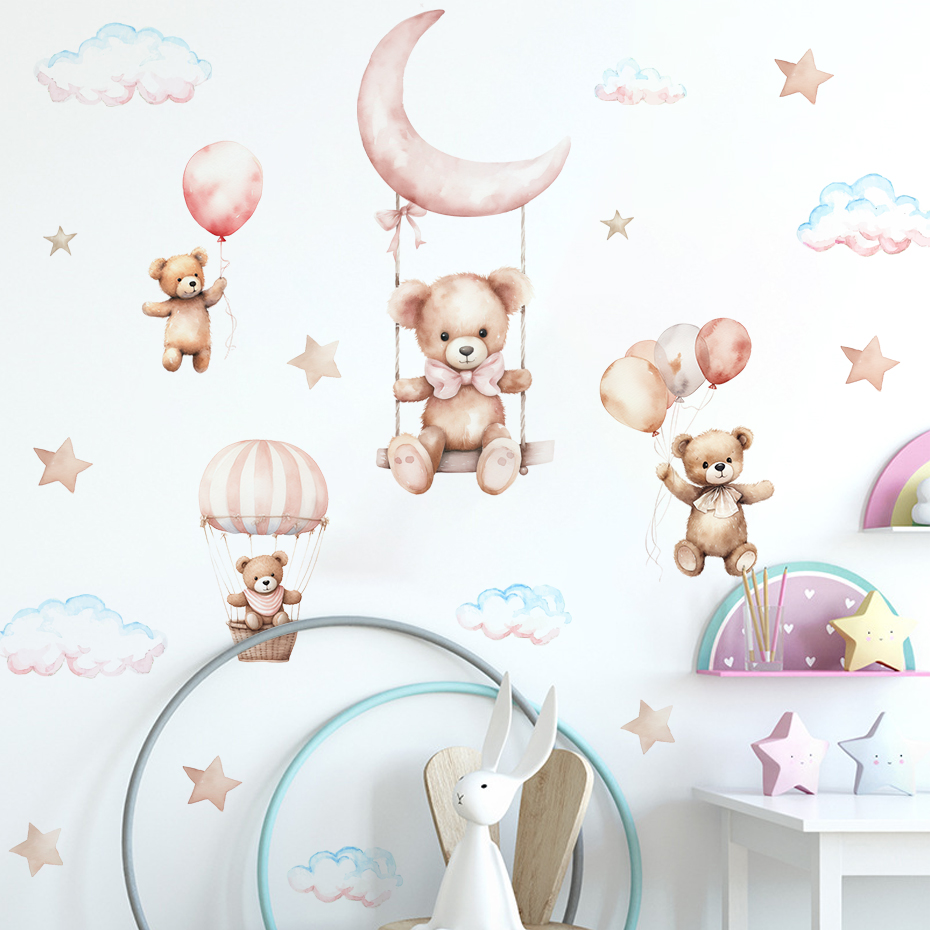 Watercolor Bear Hot Air Balloo - огляд і ціна Baby Nursery Set Furniture