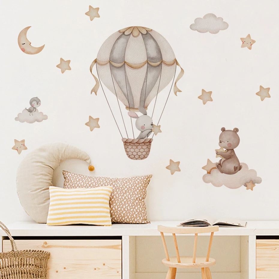 Watercolor Bear Hot Air Balloo - огляд і ціна Baby Nursery Set Furniture