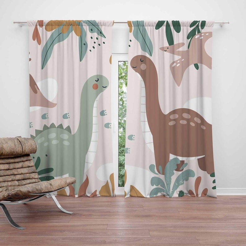 Dinosaur Nursery Curtains Dino - огляд і ціна Baby Nursery Blackout Curtains