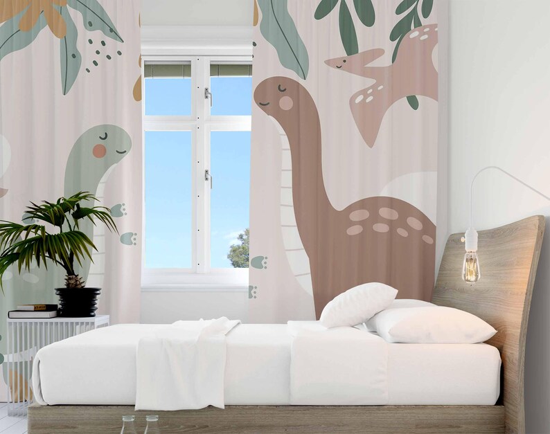 Dinosaur Nursery Curtains Dino - огляд і ціна Baby Nursery Blackout Curtains