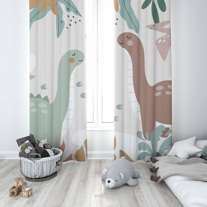 Dinosaur Nursery Curtains Dino - огляд і ціна Baby Nursery Blackout Curtains