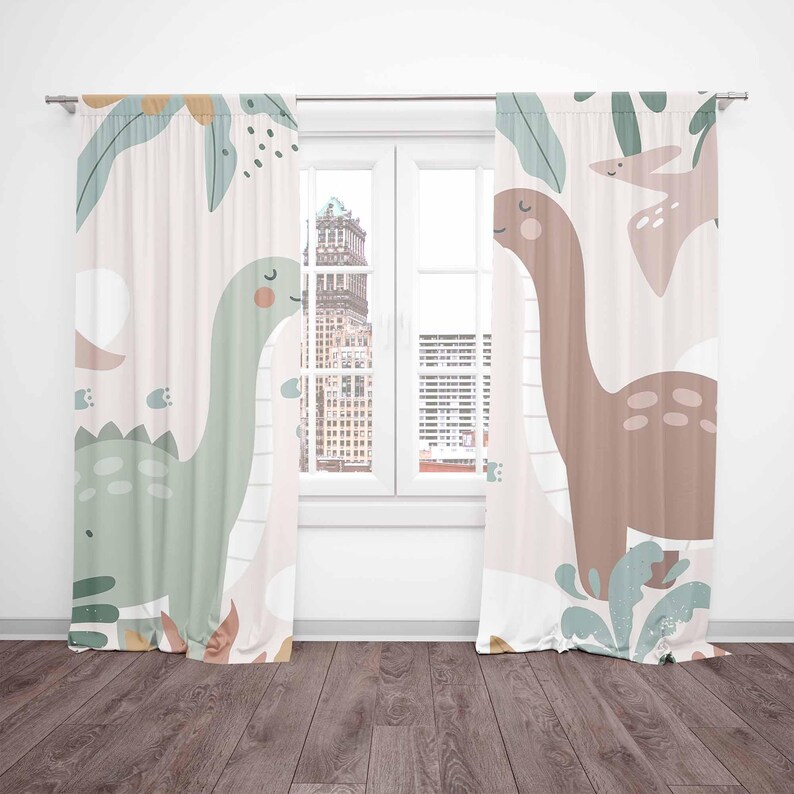 Dinosaur Nursery Curtains Dino - огляд і ціна Baby Nursery Blackout Curtains