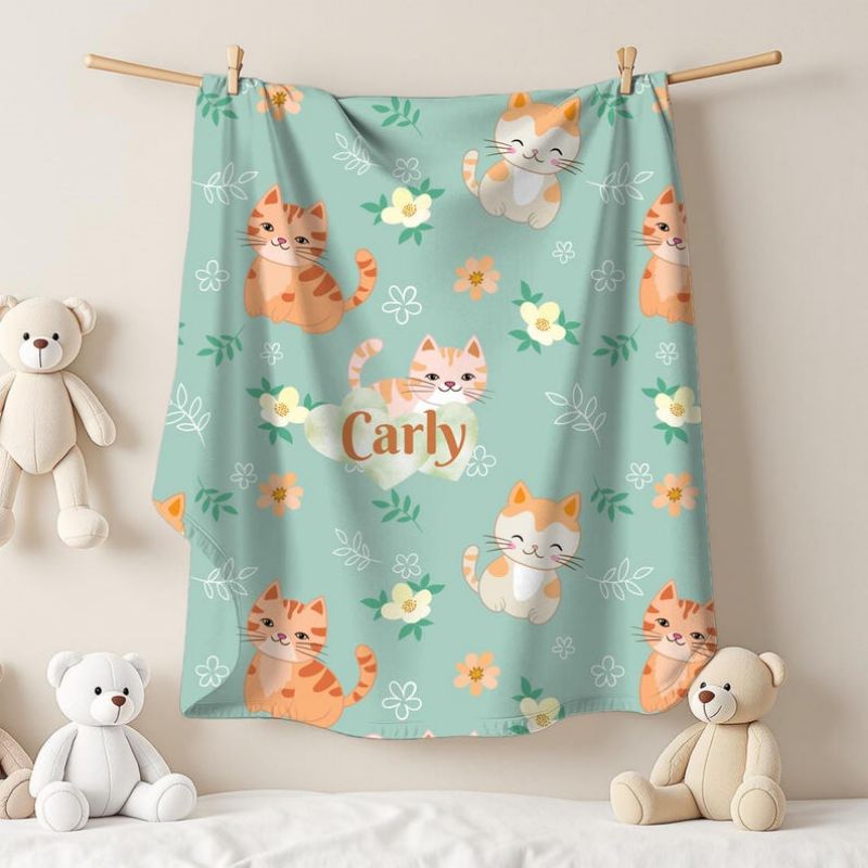VIKAMA Mint Green Cat Print Fl - огляд і ціна Baby Nursery Green