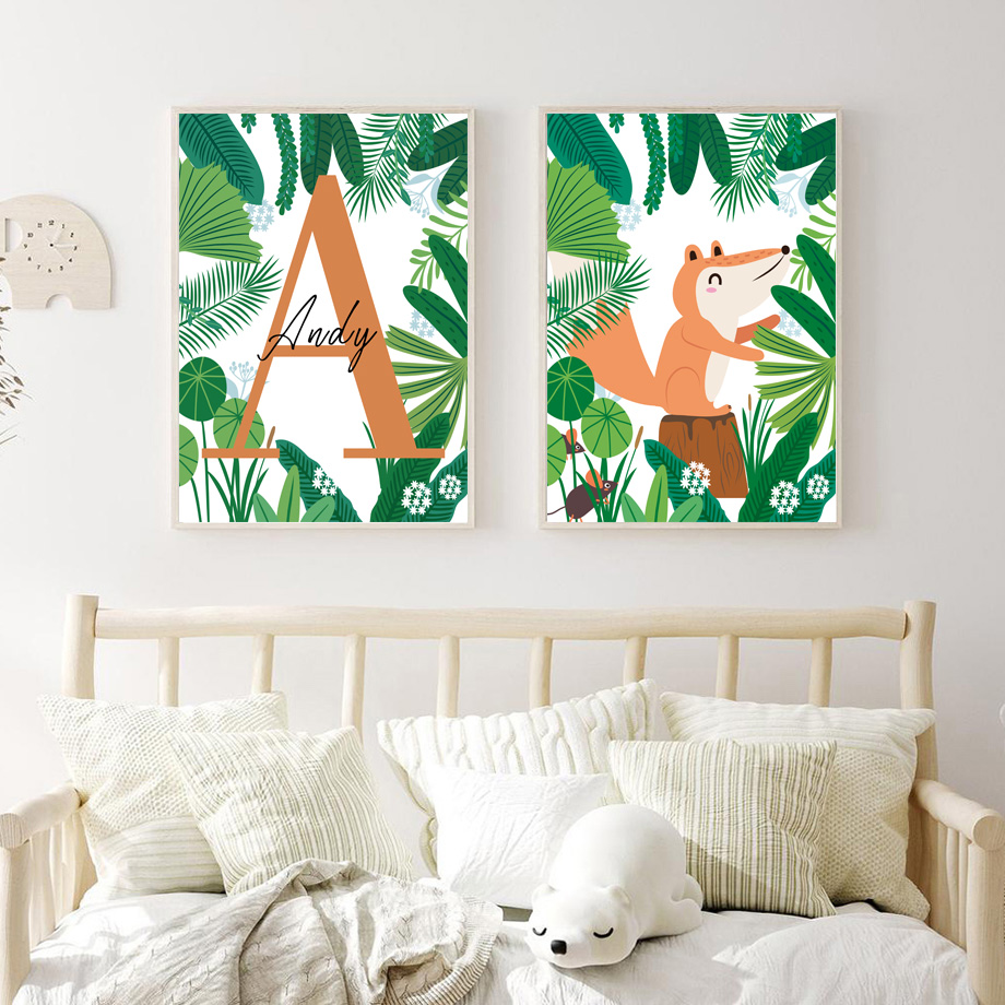 Jungle Safari Nursery Wall Art - огляд і ціна Baby Nursery Colors