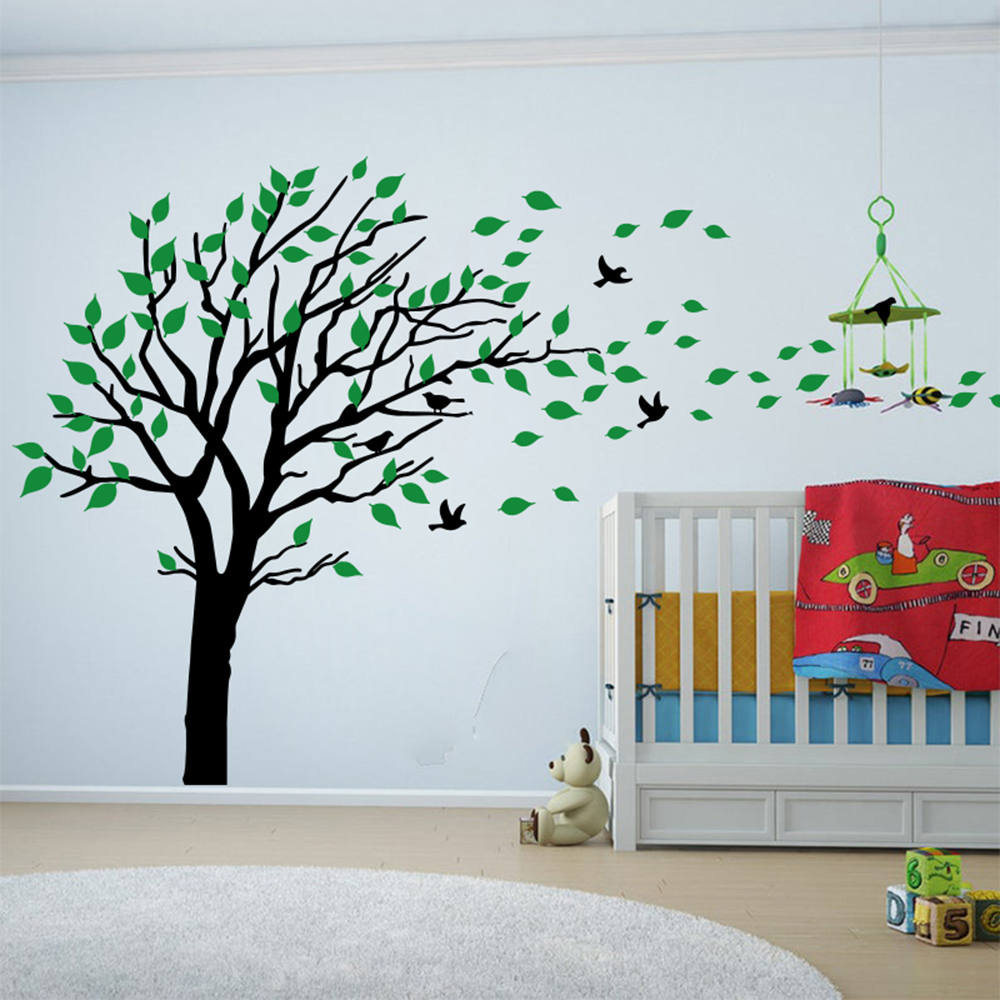 Large Two Colors Tree Leaves W - огляд і ціна Baby Nursery Colors