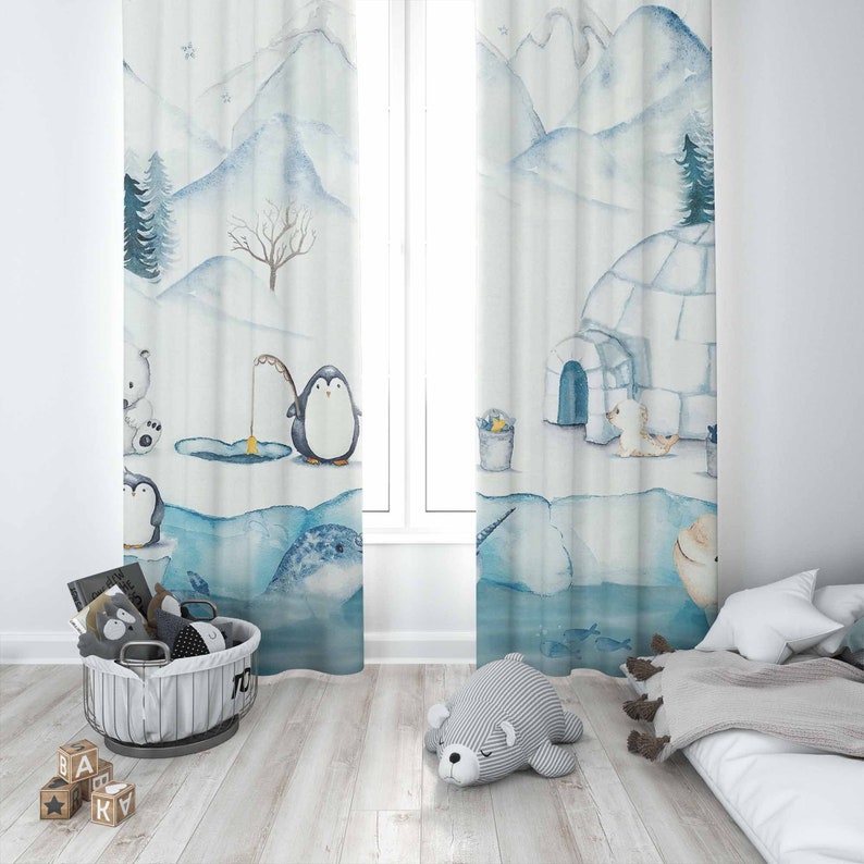 Arctic Animals Nursery Curtain - огляд і ціна Baby Nursery Blackout Curtains