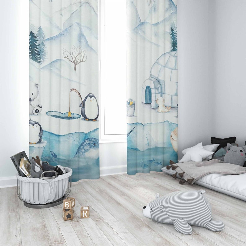 Arctic Animals Nursery Curtain - огляд і ціна Baby Nursery Blackout Curtains