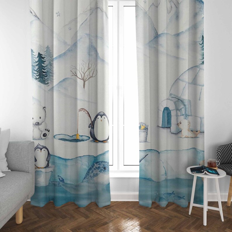 Arctic Animals Nursery Curtain - огляд і ціна Baby Nursery Blackout Curtains