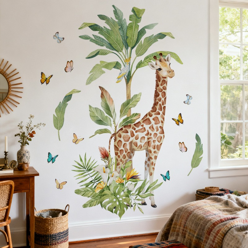 Large Forest Animal Giraffe Wa - огляд і ціна Baby Nursery Murals