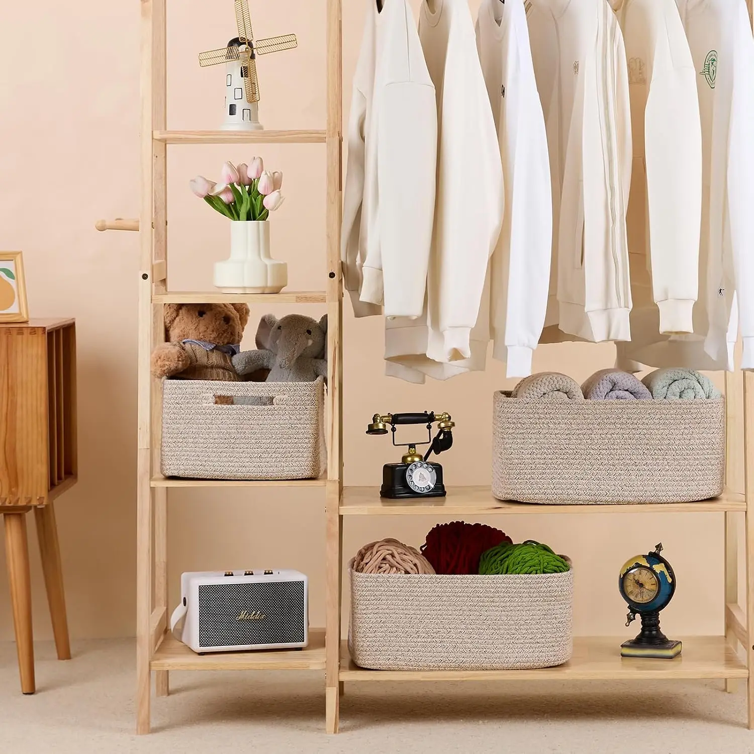 Large Storage Baskets for Shel - огляд і ціна Baby Nursery Shelves