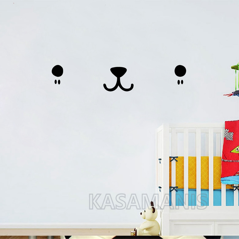 Cute Kawaii Face Wall Art Deca - огляд і ціна Baby Nursery Set Furniture