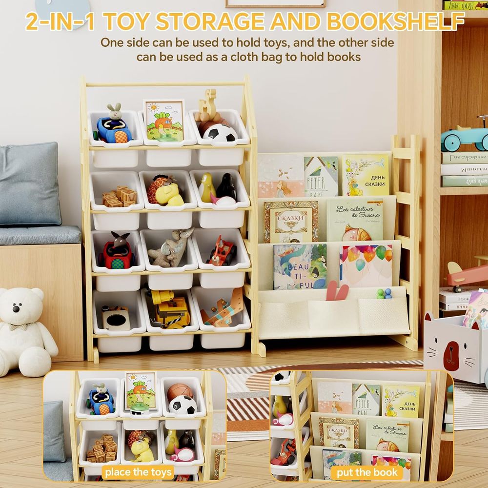 Wooden Toy Storage Organizer K - огляд і ціна Baby Nursery Storage