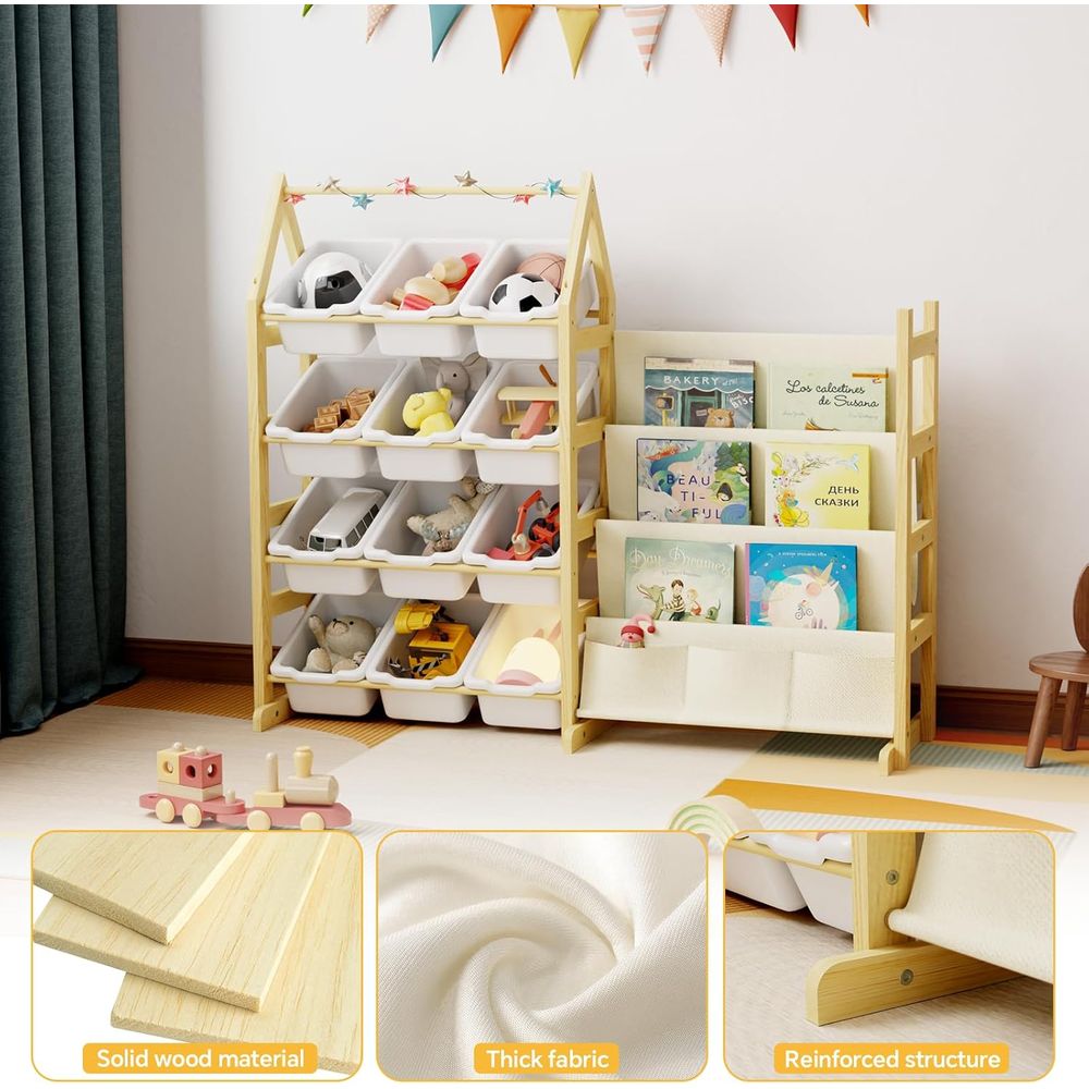 Wooden Toy Storage Organizer K - огляд і ціна Baby Nursery Storage