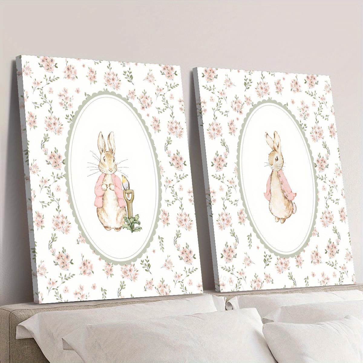 2pcs Retro Easter Rabbit Canva - огляд і ціна Baby Nursery Prints